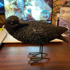 Black Raven Halloween Statue